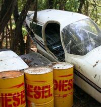 Cambodia Field - Plane & Barrels